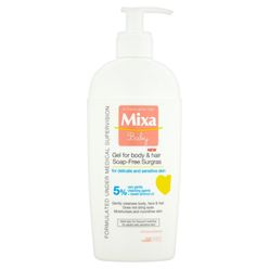Mixa Baby Extra vyživující mycí gel na tělo a vlásky 250 ml