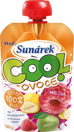 Sunárek Cool ovoce Malina banán jablko kapsička 120 g