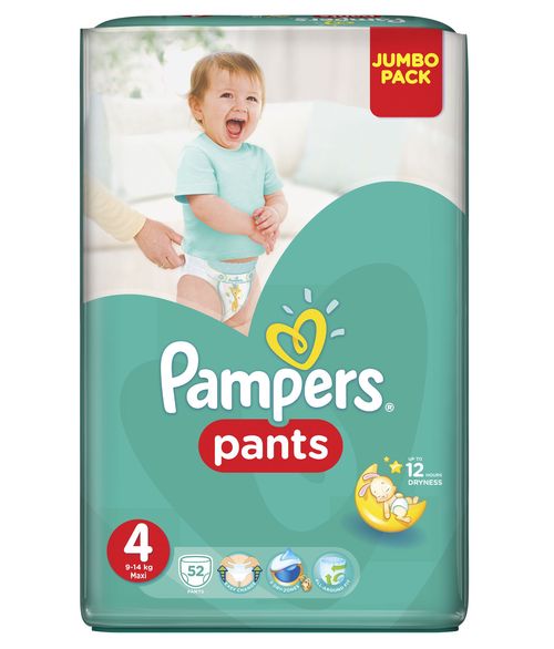 Pampers Pants vel. 4 Maxi plenkové kalhotky 52 ks