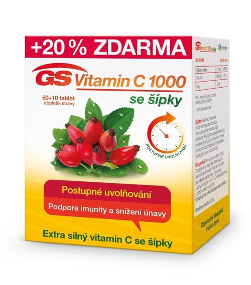 GS Vitamin C 1000 se šípky 50+10 tablet