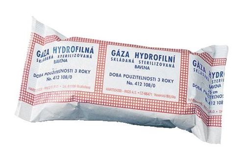 Hartmann Gáza hydrofilní skládaná sterilizovaná 9 x 5 cm 10 ks