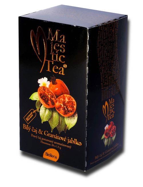 Biogena Majestic Tea Bílý čaj + Granátové jablko 20 x 1,5 g