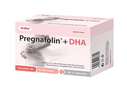 Dr.Max Pregnafolin + DHA 30 tablet + 30 kapslí