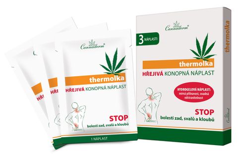 Cannaderm thermolka Hřejivá konopná náplast 3 ks