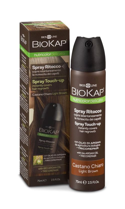 BIOKAP Spray Touch Up Hnědý tmavý krycí sprej 75 ml