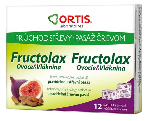 Ortis Fructolax 12 žvýkacích kostek