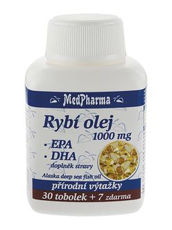 Medpharma Rybí olej 1000 mg + EPA + DHA 37 tobolek