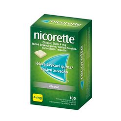 Nicorette Classic Gum 4 mg léčivá žvýkací guma 105 žvýkaček