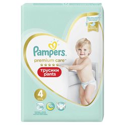 Pampers Premium Care vel. 4 kalhotkové plenky 38 ks