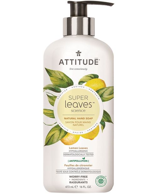 Attitude - Přírodní mýdlo na ruce - Super leaves s detoxikačním účinkem - citrusové listy, 473ml