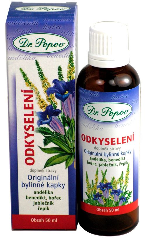 Dr. Popov Odkyselení bylinné kapky 50 ml