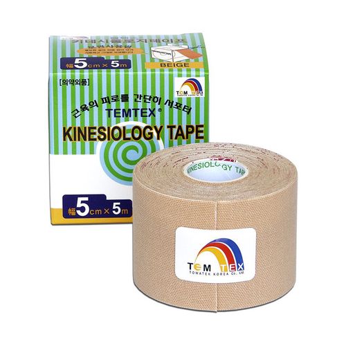 TEMTEX Kinesio tape 5 cm x 5 m tejpovací páska béžová