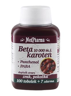 Medpharma Beta karoten 10.000 m.j.+ Panthenol + PABA 107 tobolek