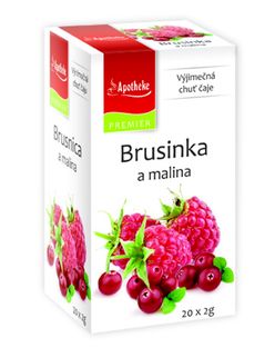 Apotheke Brusinka a malina čaj nálevové sáčky 20x 2 g