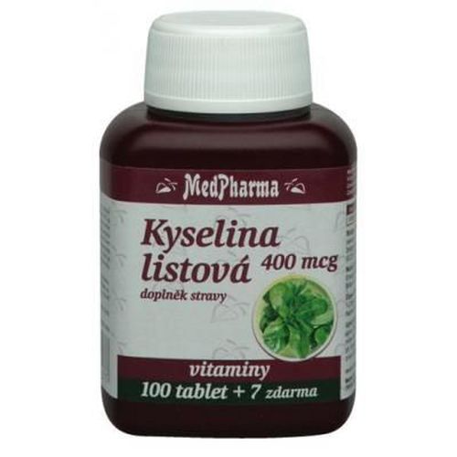 Medpharma Kyselina listová 400 mcg 107 tablet