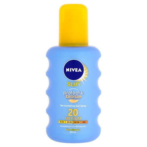 Nivea SUN Protect&Bronze OF20 OF20 sprej na opalování 200 ml