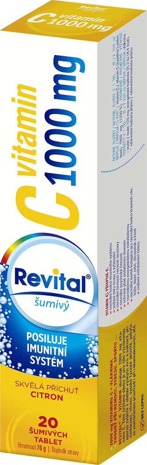 Revital Vitamin C 1000 mg citron 20 šumivých tablet