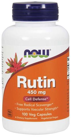 NOW® Foods NOW Rutin, 450 mg, 100 rostlinných kapslí