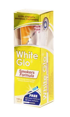 White Glo Smokers Formula bělicí zubní pasta pro kuřáky 150 g + kartáček