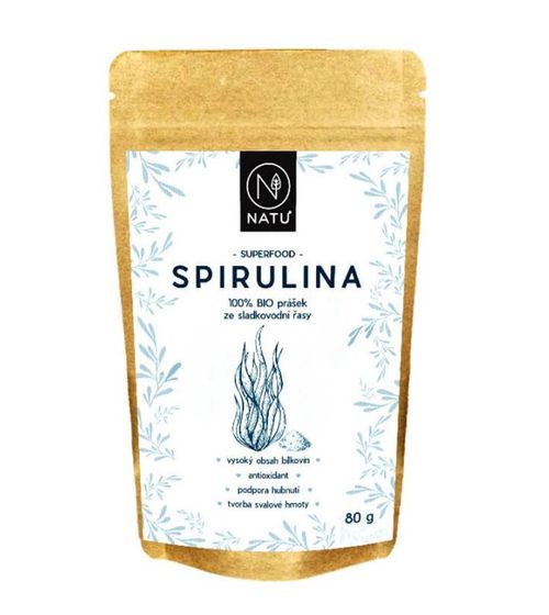 NATU Spirulina BIO prášek 80 g