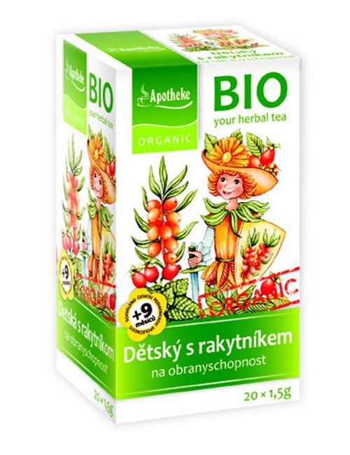 Apotheke BIO Dětský čaj s rakytníkem na obranyschopnost nálevové sáčky 20x1,5 g