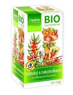 Apotheke BIO Dětský čaj s rakytníkem na obranyschopnost nálevové sáčky 20x1,5 g