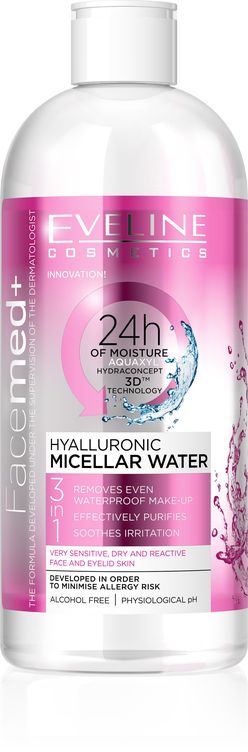 Eveline FACEMED+ Hyaluronová micelární voda 400 ml