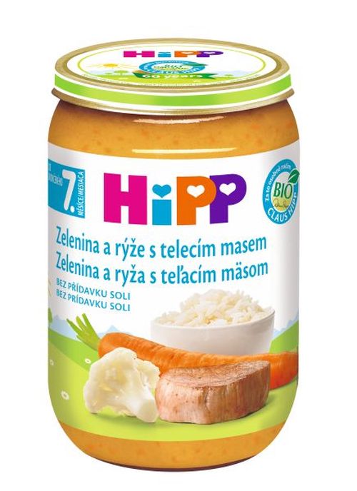 Hipp JUNIOR MENU BIO Zelenina s rýží a telecím masem 220 g