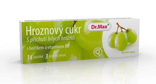 Dr.Max Hroznový cukr s hořčíkem a vitaminem B6 14 pastilek