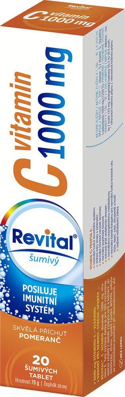 Revital Vitamin C 1000 mg pomeranč 20 šumivých tablet