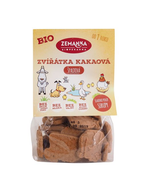 Zemanka BIO Špaldová kakaová zvířátka 100 g