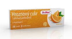 Dr.Max Hroznový cukr s vitaminem C pomeranč 14 pastilek
