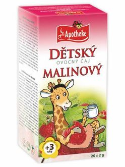 Apotheke Dětský ovocný čaj malinový nálevové sáčky 20x 2 g