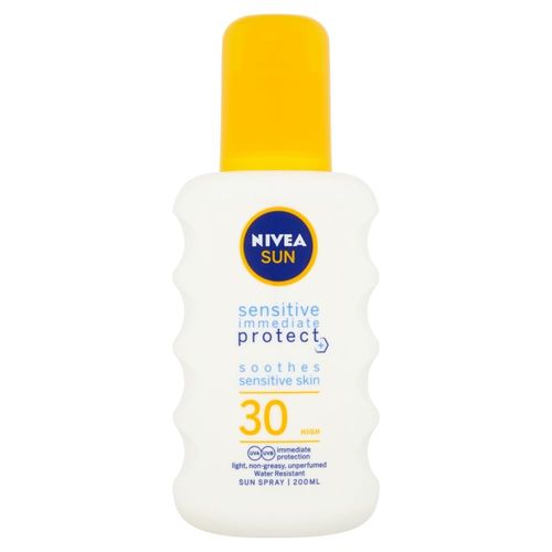 Nivea SUN Sensitive Sprej na opalování SPF30 200 ml