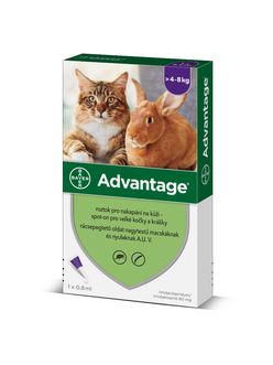 Advantage Roztok pro nakapání na kůži spot-on pro velké kočky a králíky 80 mg 1x0,8 ml