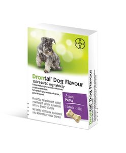 Drontal Dog Flavour 150/144/50 mg 2 tablety