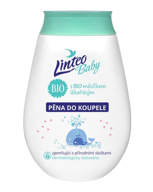 Linteo Baby Dětská pěna do koupele s BIO měsíčkem lékařským 250 ml