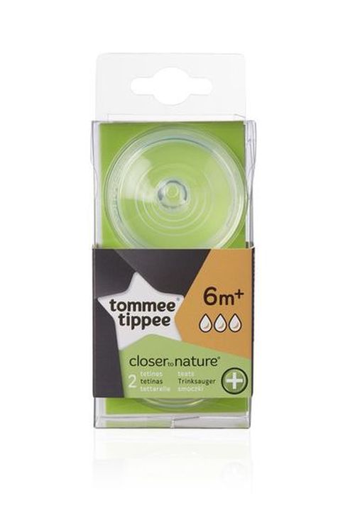 Tommee Tippee C2N ANTI-COLIC rychlý průtok 6m+ náhradní savička 2 ks