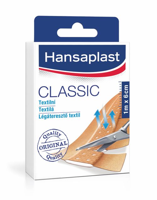 Hansaplast Náplast textilní 1 m x 6 cm nedělená 1 ks