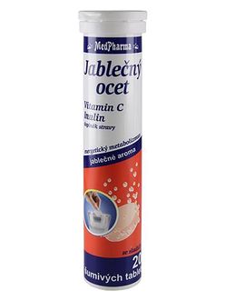 Medpharma Jablečný ocet + vitamin C + Inulin 20 šumivých tablet