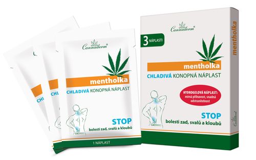 Cannaderm Mentholka Chladivá konopná náplast 3 ks