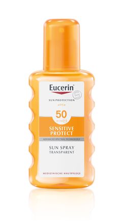 Eucerin SUN Sensitive Protect SPF50 transparentní sprej 200 ml