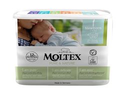 Moltex Pure & Nature Newborn 2-4 kg dětské pleny 22 ks