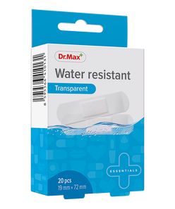 Dr.Max Water resistant Transparent 19mm x 72mm náplast 20 ks