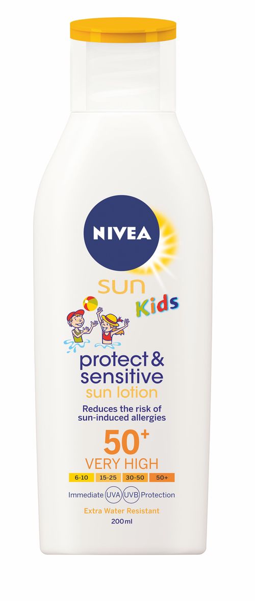 Nivea SUN Dětské mléko na opalování Sensitive OF50+ 200 ml