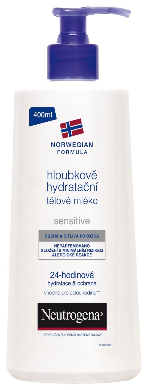 Neutrogena hloubkově hydratační tělové mléko pro citlivou pokožku 400 ml