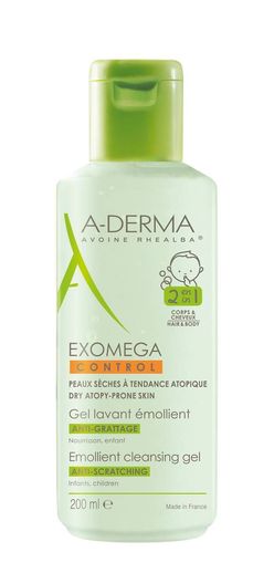 A-derma Exomega Control zvláčňující mycí gel 2v1 200 ml